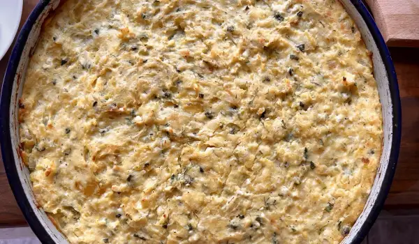 Zapečeno jelo sa krompirom i mladim lukom