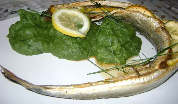 Zapečena riba iglica sa limunom i pireom od povrća