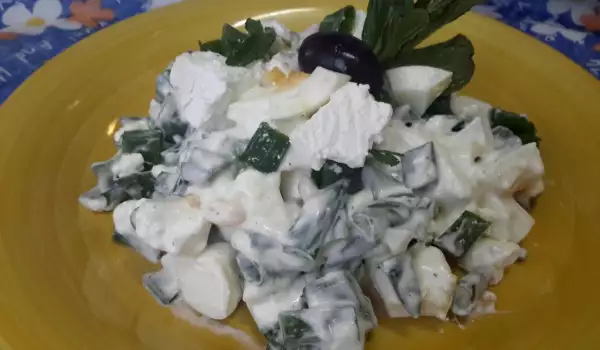Salata od mladog luka sa jajima
