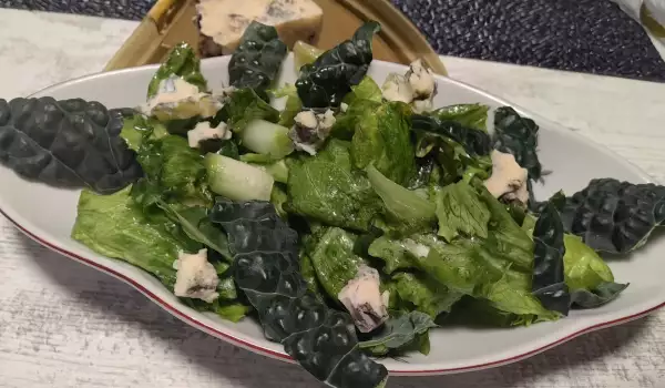 Zelena salata sa keljom i plavim sirom