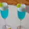 Blue gin fizz koktel