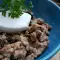 Bulgur sa listovima loze i svinjetinom