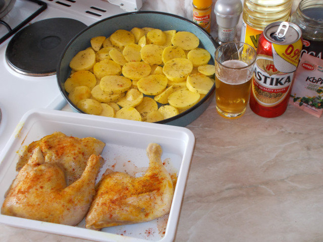 Pivski pečeni krompir sa piletinom