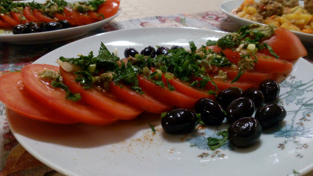 Ređana salata od paradajza za rakiju
