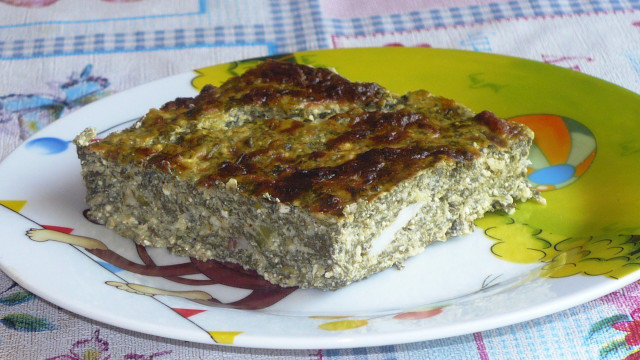 Zeleno zapečeno jelo sa koprivom i zeljem