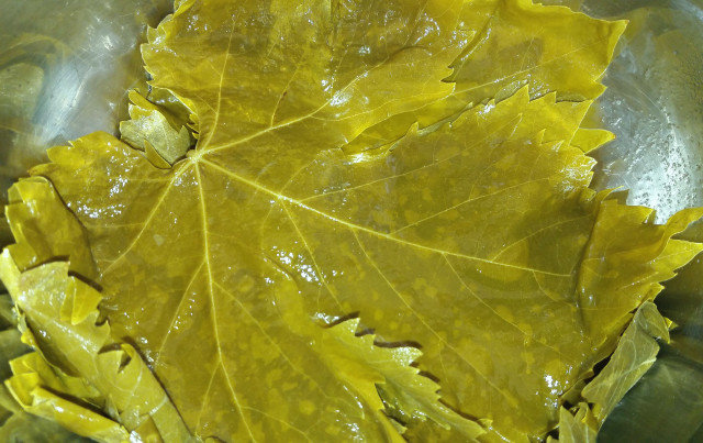 Vegan sarmice od listova vinove loze sa pasuljem i zeljem