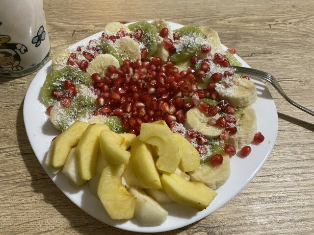 Zimska voćna salata Srce