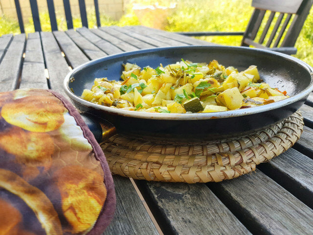 Dinstan krompir sa povrćem