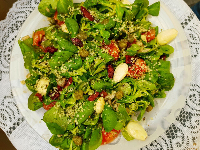 Zdrava salata sa konopljinim semenom